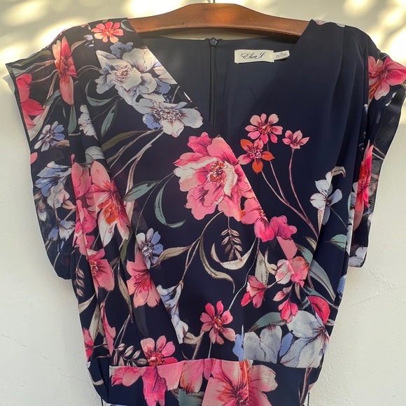 ELIZA J Obi Floral Print High/Low Dress Size 14 Petite - Picture 9 of 17